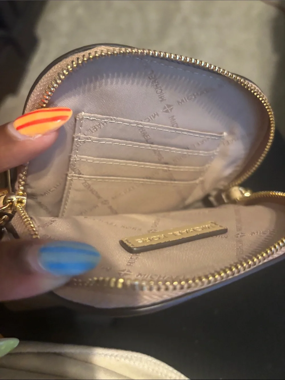 Michael Kors Pebbled Leather Crossbody with Gold Chain